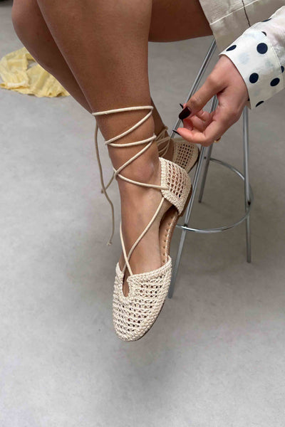 Ballerines en raphia
