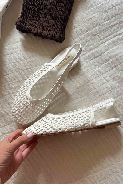 Bailarinas trenzadas blancas