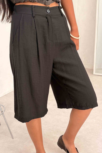 Bermudas sastre negra