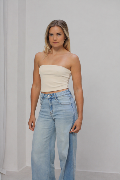 Top bandeau beige
