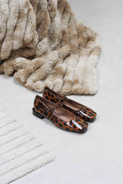 Bailarinas mary jane estampado leopardo
