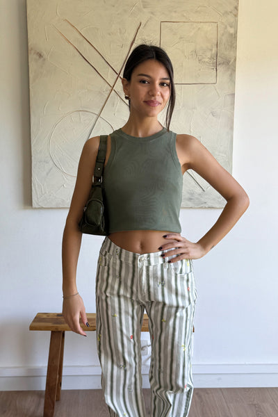 Camiseta básica verde