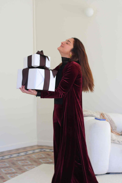 Chaqueta terciopelo burdeos