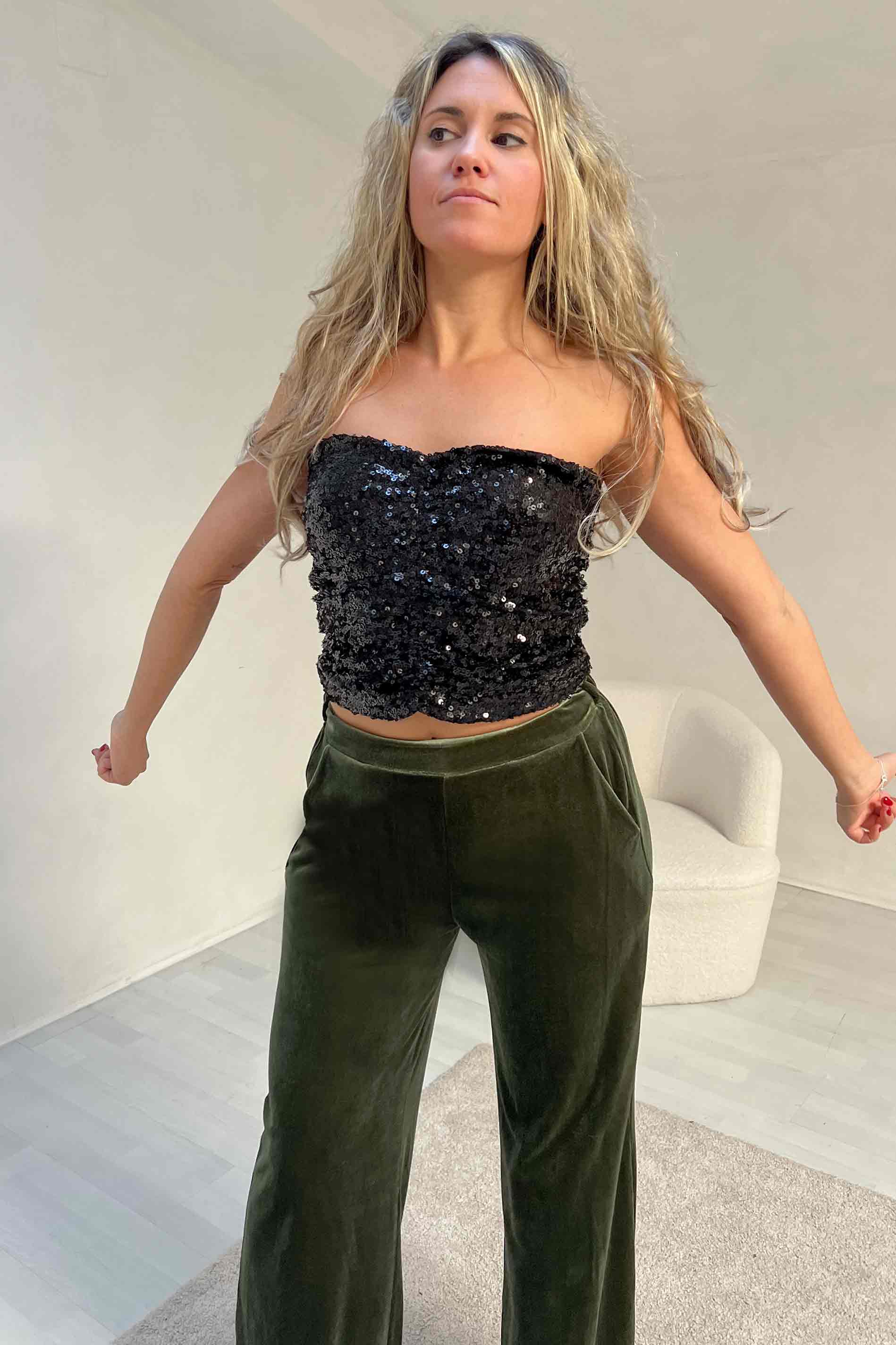 Pantalón terciopelo verde – Mardemarbarcelona