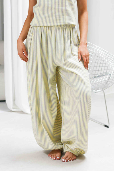 Pantalón rayas yellow