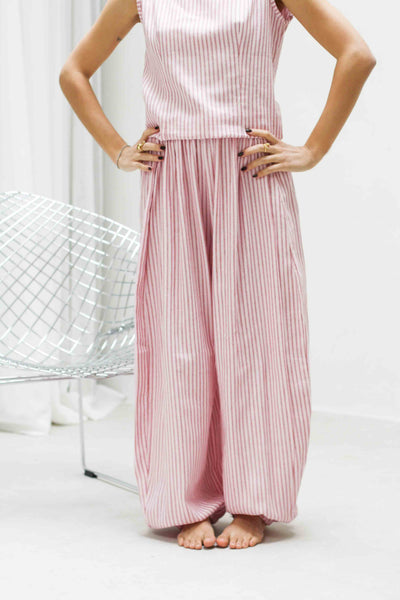 Pantalón rayas rosas