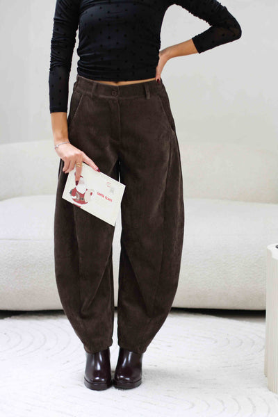 Pantalón de pana balloon marrón