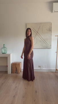 Vestido halter chocolate