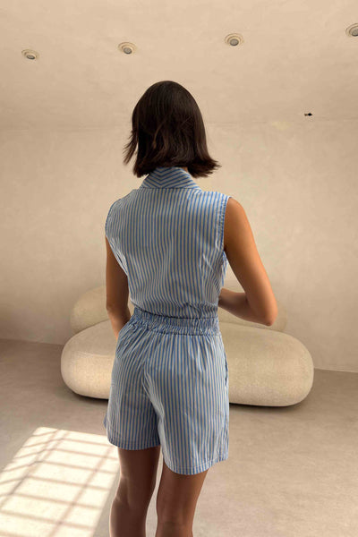Short raya diplomática azul