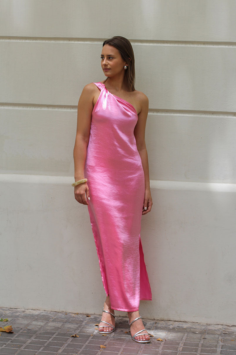 Vestido asimétrico rosa claro – Mardemarbarcelona